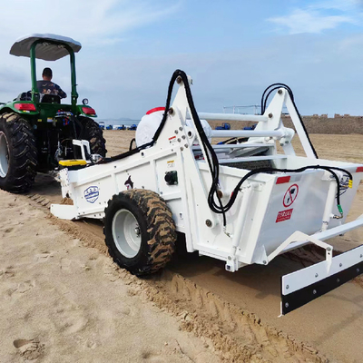 60HP ciągnik przymocowany do sprzątacza plaży do chodzenia za piaskową maszyną czyszczącą
